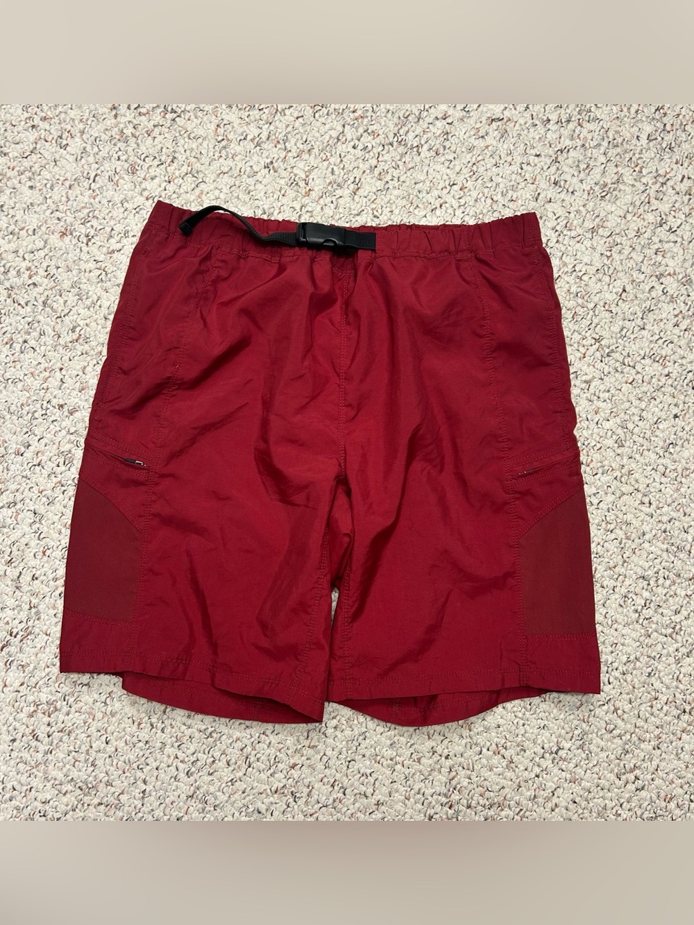 Eastern Mountain Sports EMS Men's Red Camp Belted Hiking Shorts Size Small